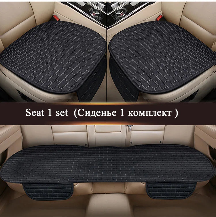 Car Seat Cover Front/Rear Flax/Linen Seat Cushion Protector Pad Black/Red/Beige/Grey/Coffee/Brown For Audi A3 A5 D2 X45