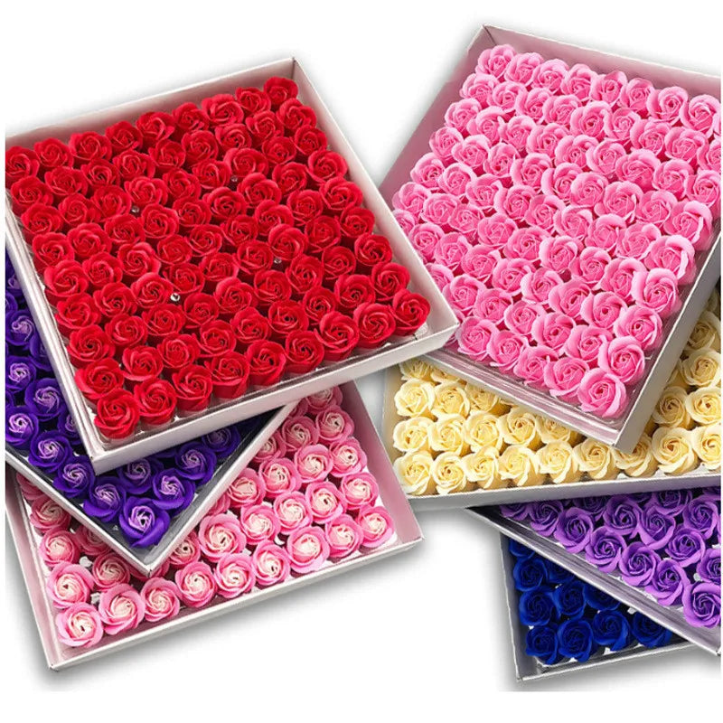 Soap rose flower head, artificial flowers, wedding decoration, Valentine's Day gifts