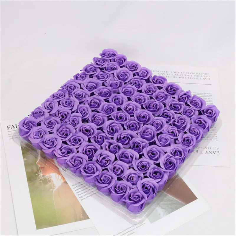Soap rose flower head, artificial flowers, wedding decoration, Valentine's Day gifts