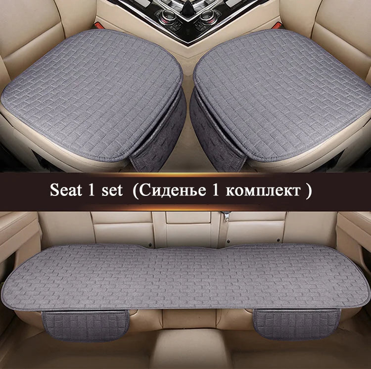 Car Seat Cover Front/Rear Flax/Linen Seat Cushion Protector Pad Black/Red/Beige/Grey/Coffee/Brown For Audi A3 A5 D2 X45
