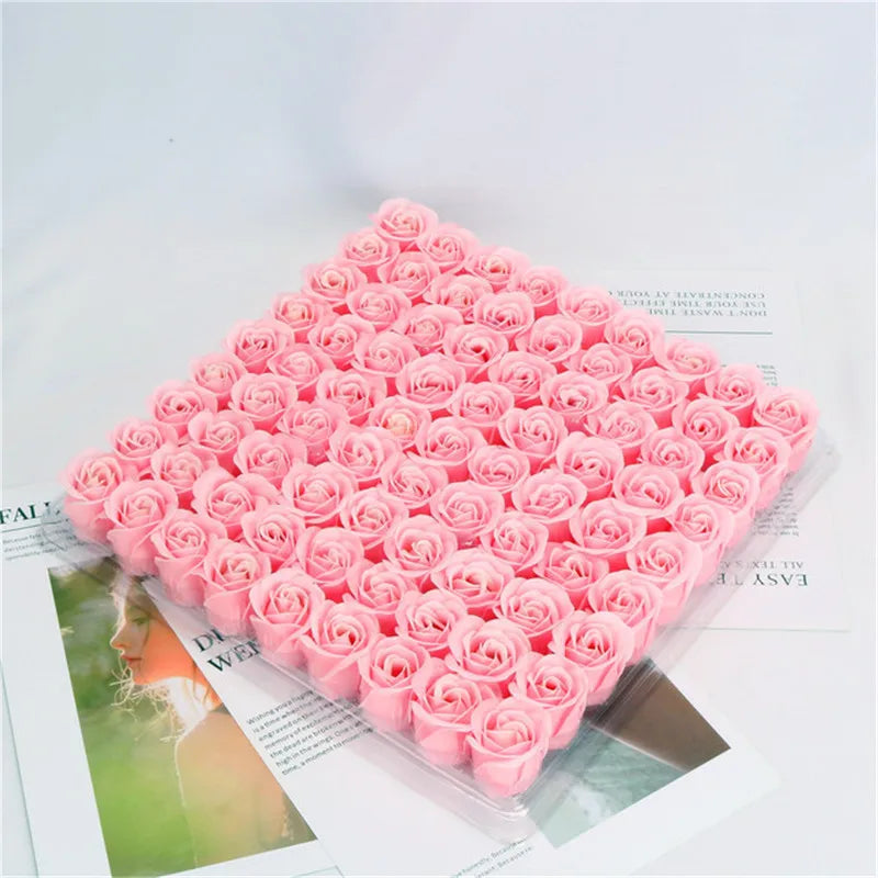Soap rose flower head, artificial flowers, wedding decoration, Valentine's Day gifts
