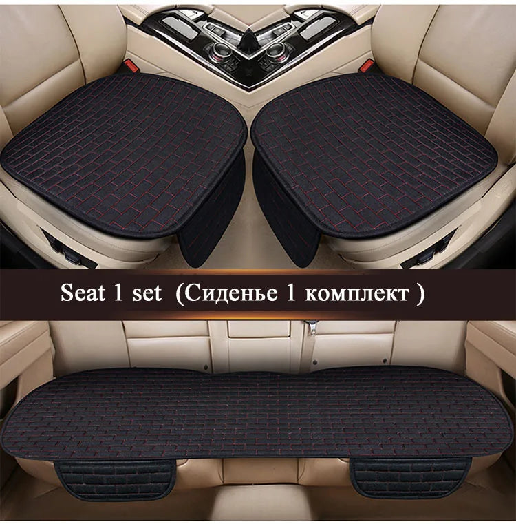 Car Seat Cover Front/Rear Flax/Linen Seat Cushion Protector Pad Black/Red/Beige/Grey/Coffee/Brown For Audi A3 A5 D2 X45