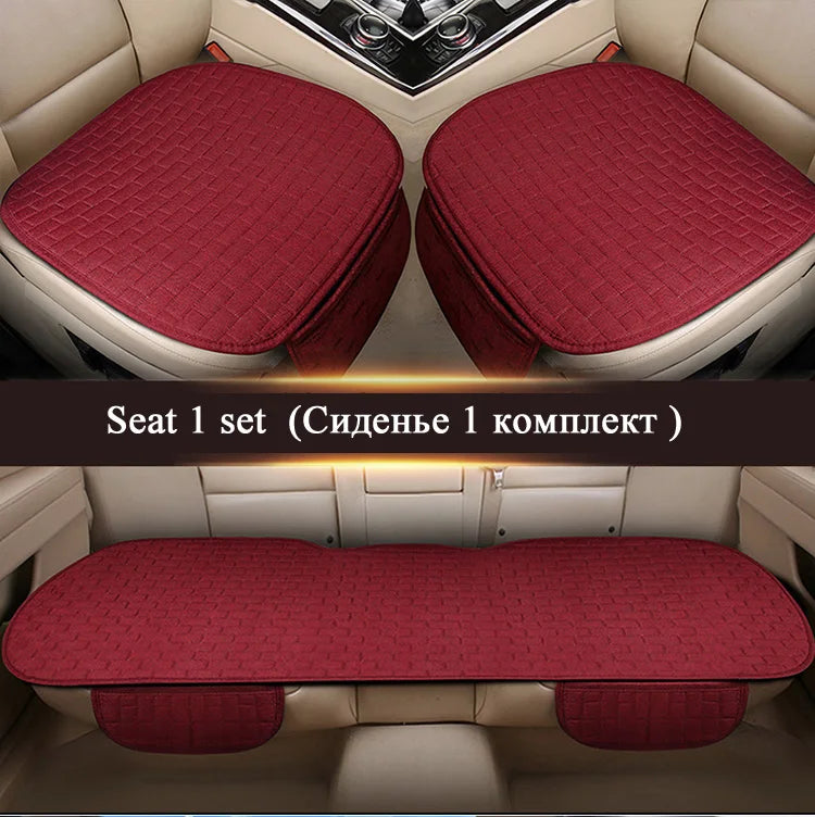 Car Seat Cover Front/Rear Flax/Linen Seat Cushion Protector Pad Black/Red/Beige/Grey/Coffee/Brown For Audi A3 A5 D2 X45