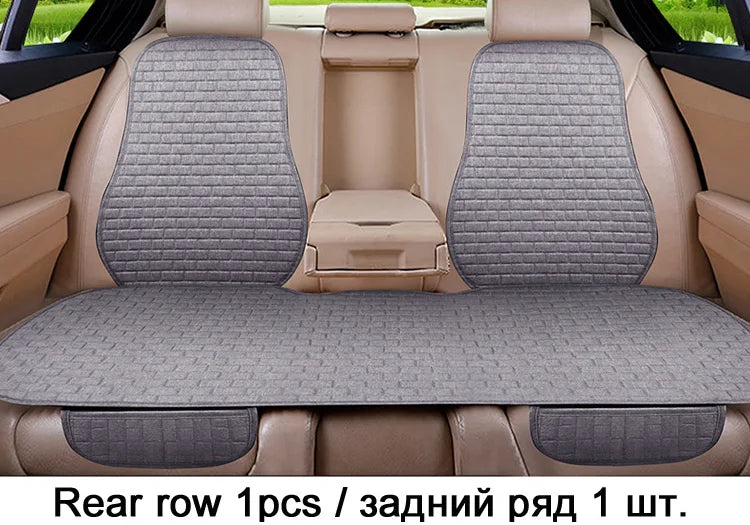 Car Seat Cover Front/Rear Flax/Linen Seat Cushion Protector Pad Black/Red/Beige/Grey/Coffee/Brown For Audi A3 A5 D2 X45