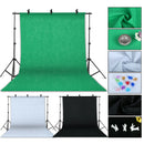 Photography Photo Studio Softbox Lighting Kit With Background Frame 3pcs Backdrops Tripod Stand Reflector Board 4Umbrella