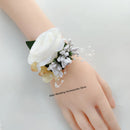 Bridal bouquet for bridesmaid, white silk flowers,