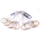 LED Rainbow Icicle Curtain String Lights for Bedroom Wall Background