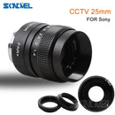 Fujian 25mm CCTV Camera Lens TV Movie Fixed Focus F1.4 C Mount for Sony A6500 A6300 A6100 A6000 A5100 A5000 A3000 Mirrorless