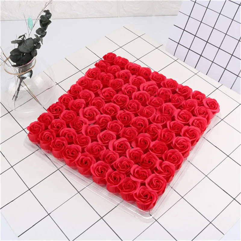 Soap rose flower head, artificial flowers, wedding decoration, Valentine's Day gifts