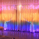 LED Rainbow Icicle Curtain String Lights for Bedroom Wall Background