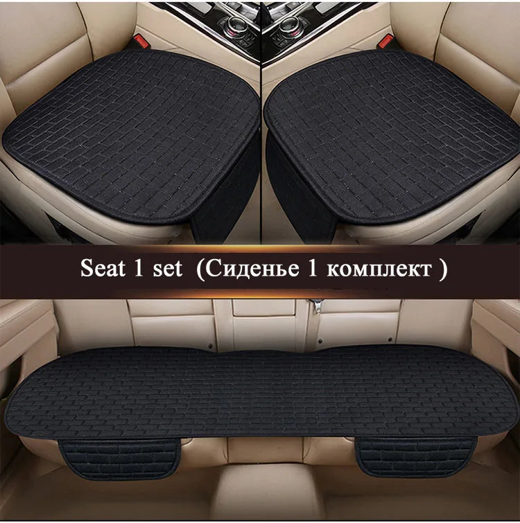 Car Seat Cover Front/Rear Flax/Linen Seat Cushion Protector Pad Black/Red/Beige/Grey/Coffee/Brown For Audi A3 A5 D2 X45