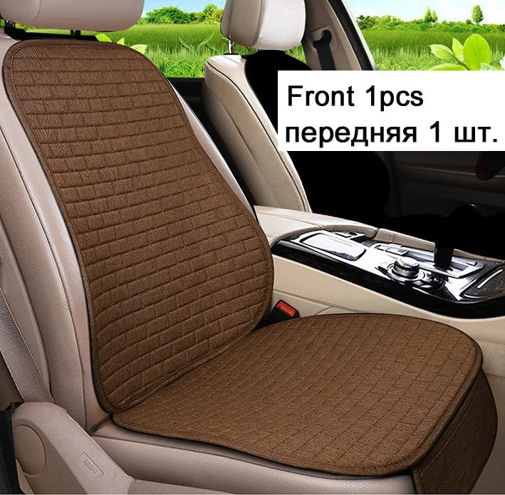 Car Seat Cover Front/Rear Flax/Linen Seat Cushion Protector Pad Black/Red/Beige/Grey/Coffee/Brown For Audi A3 A5 D2 X45