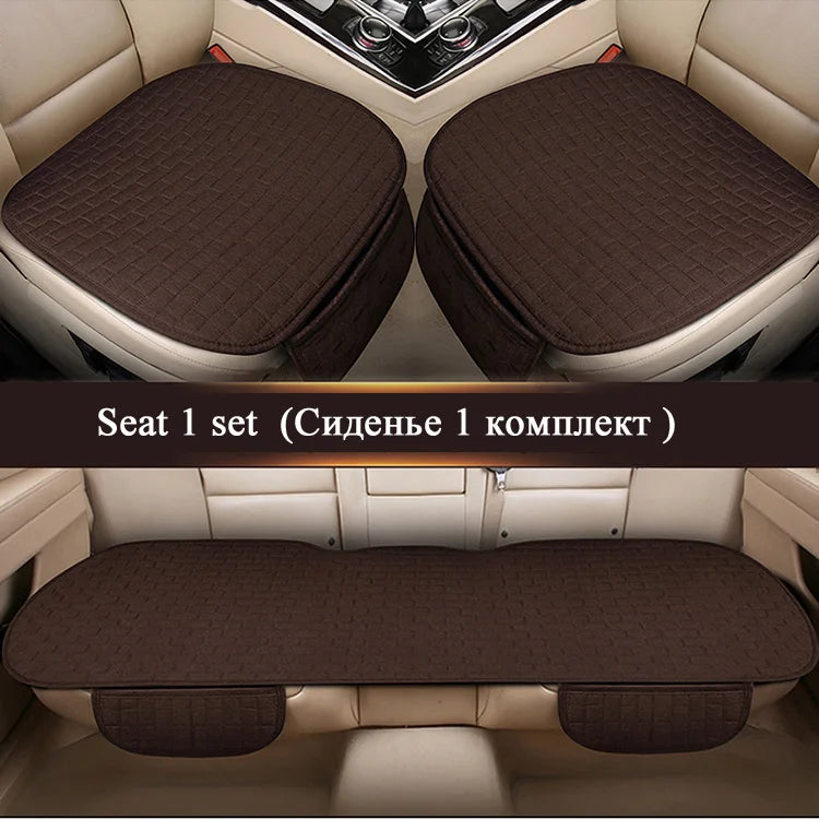 Car Seat Cover Front/Rear Flax/Linen Seat Cushion Protector Pad Black/Red/Beige/Grey/Coffee/Brown For Audi A3 A5 D2 X45