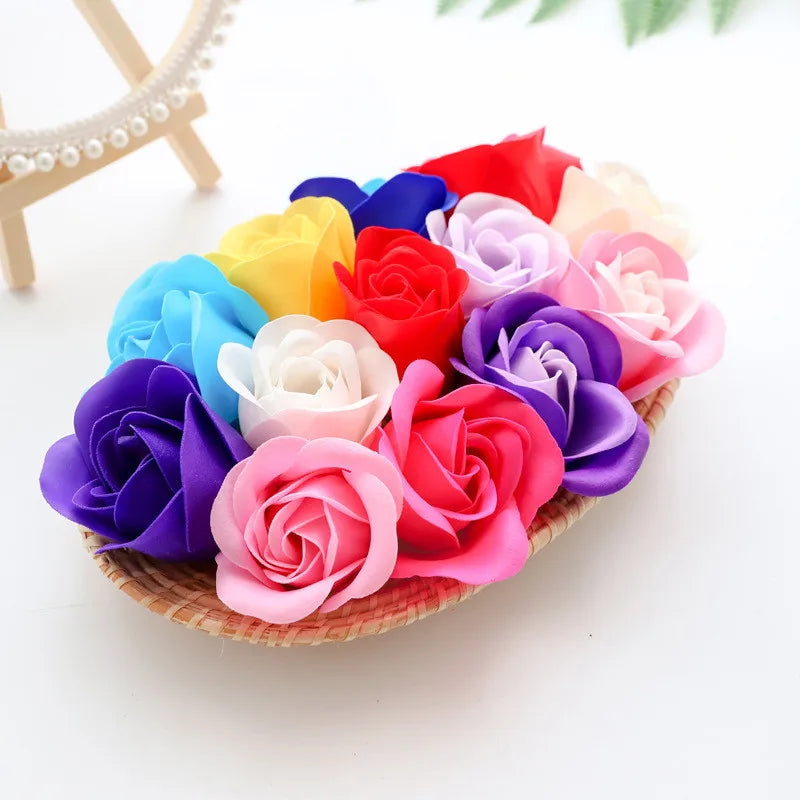 Soap rose flower head, artificial flowers, wedding decoration, Valentine's Day gifts