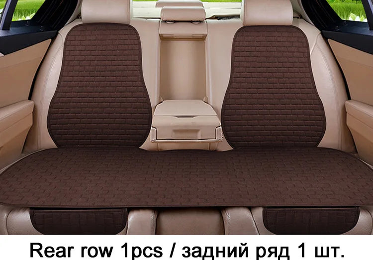 Car Seat Cover Front/Rear Flax/Linen Seat Cushion Protector Pad Black/Red/Beige/Grey/Coffee/Brown For Audi A3 A5 D2 X45