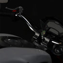 7/8" Motorcycle Handlebar Schedule Bike Hand Grip Bar Mount Aluminum Alloy Dial Clock Waterproof for Scooter Bicycle Motor ATV