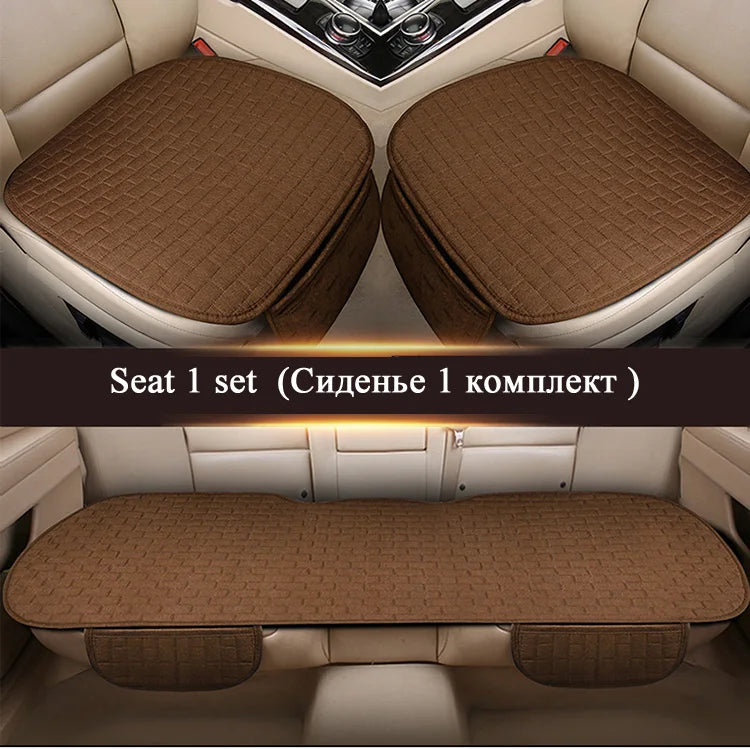 Car Seat Cover Front/Rear Flax/Linen Seat Cushion Protector Pad Black/Red/Beige/Grey/Coffee/Brown For Audi A3 A5 D2 X45