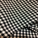 Cotton Plaid Fabric By The Meter for Sewing Shirts Clothing Dresses Tablecloth Coats Black White Red Soft Breathable Comfortable