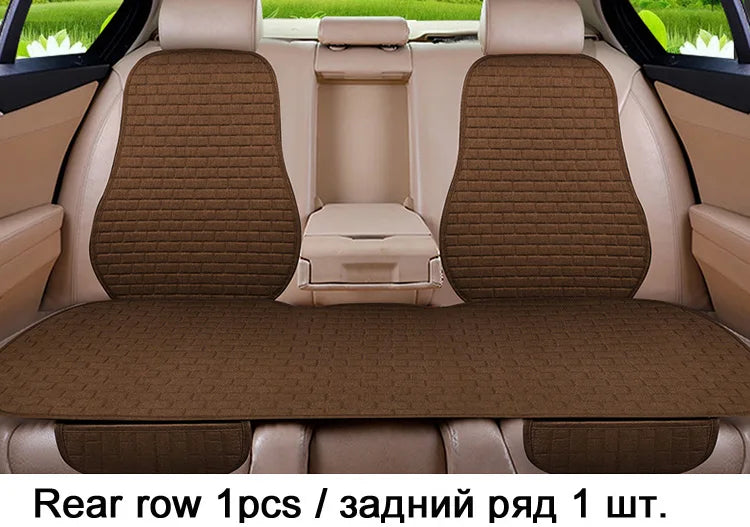Car Seat Cover Front/Rear Flax/Linen Seat Cushion Protector Pad Black/Red/Beige/Grey/Coffee/Brown For Audi A3 A5 D2 X45