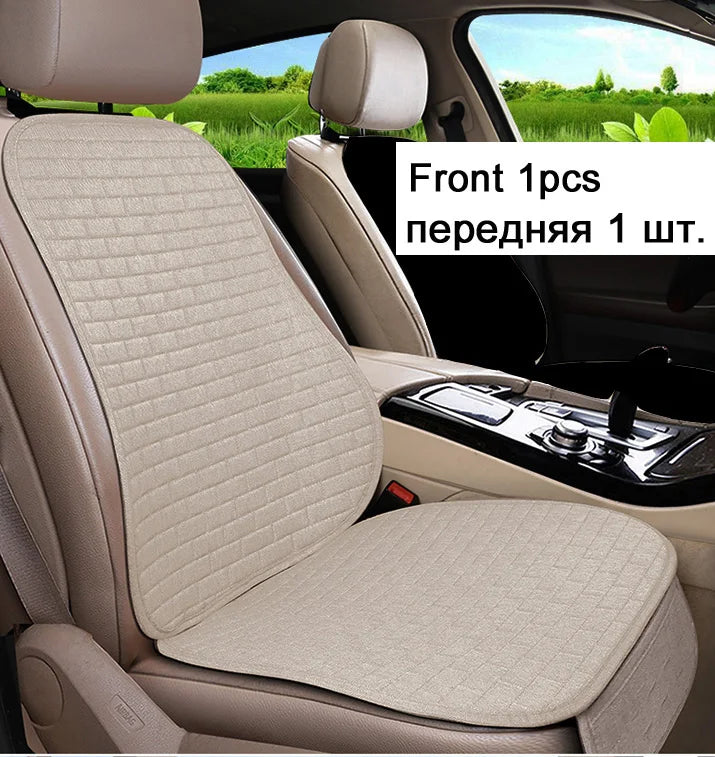 Car Seat Cover Front/Rear Flax/Linen Seat Cushion Protector Pad Black/Red/Beige/Grey/Coffee/Brown For Audi A3 A5 D2 X45