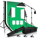 Photography lghting Kit With 2x2M Photo Background Muslin Backdrops Softbox Light Stand Portable Bag Soft BoxFor Photo Studio