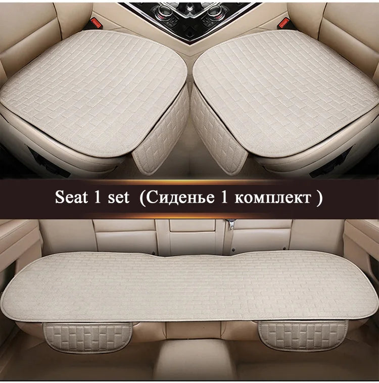 Car Seat Cover Front/Rear Flax/Linen Seat Cushion Protector Pad Black/Red/Beige/Grey/Coffee/Brown For Audi A3 A5 D2 X45