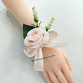 Bridal bouquet for bridesmaid, white silk flowers,