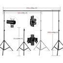 Photography lghting Kit With 2x2M Photo Background Muslin Backdrops Softbox Light Stand Portable Bag Soft BoxFor Photo Studio