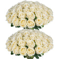 Bouquet of real looking artificial silk roses