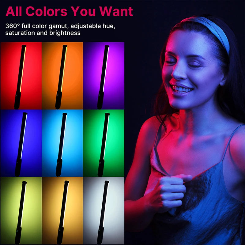 Colorful Portable LED Light with LED Light Bar, Photography Studio Lamp