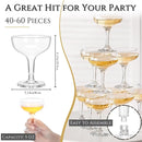 Acrylic champagne coupe glasses for engagement parties