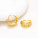 Luxury 24K 9999 Pure Gold real gold Women's Gymnispion Ear Ring Ear Buckle Ins Vintage Circle Earrings