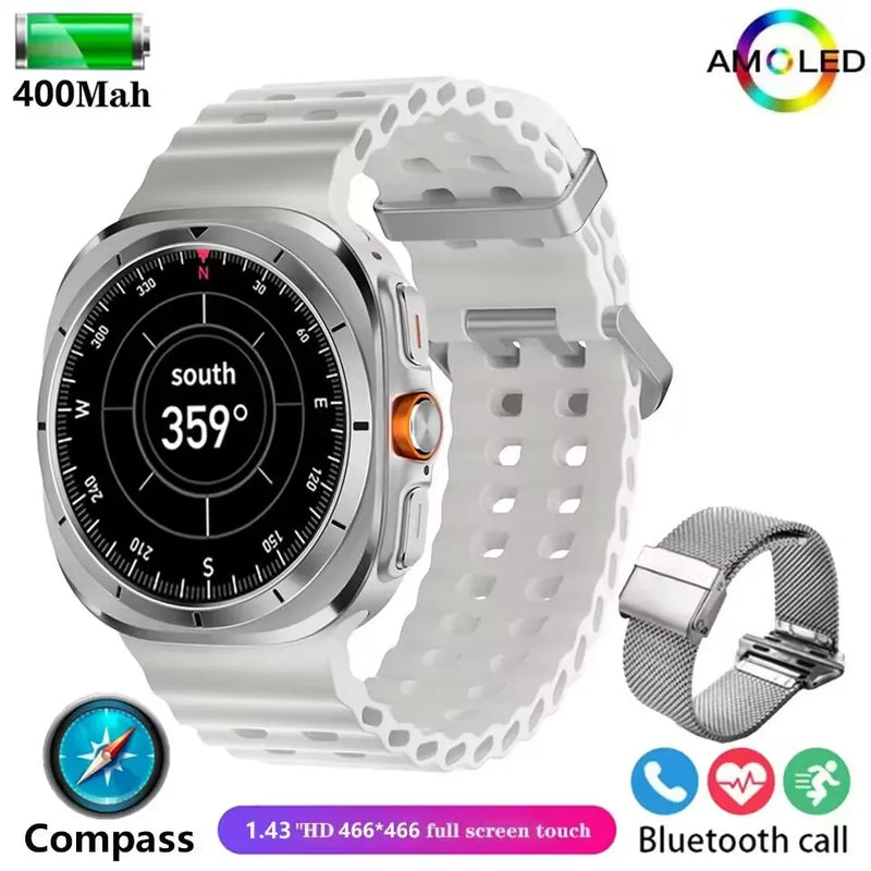 Smart Watch, IP68 Waterproof Bluetooth Call Compass Smartwatch for Men Women 1.43" AMOLED Screen SpO2. - NEW 2025 Watch 7 Ultra 47mm