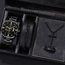 Men's stainless steel watch.