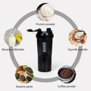 Cup, Water Bottle Plastic, Mixing Cup Body Building Exercise Bottle. - 3 Layers