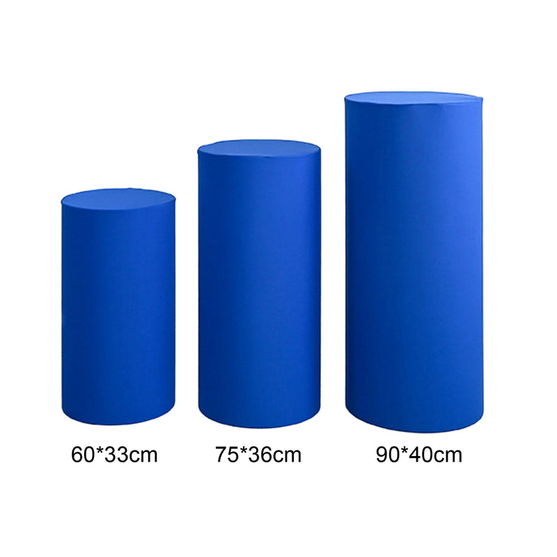 Cylindrical pedestal covers for dessert tables, pedestal covers