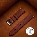 Quick Release Soft Suede Strap 14mm 16mm 18mm Wristband 20mm 22mm Brown Watch Bands Calfskin Bracelet Women&Men Accessories