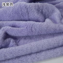 Plain Faux Fur Fabric Smooth Clothes Coats Dolls Sewing Thickened Imitation  Rabbit Plush Textile Soft Silky.