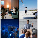 Professional Video Tripod Stand 74'' Metal Heavy Duty Panorama Head 3Section Load 22lb/10kg for DSLR Camera Camcorder. - EVUMO DF6