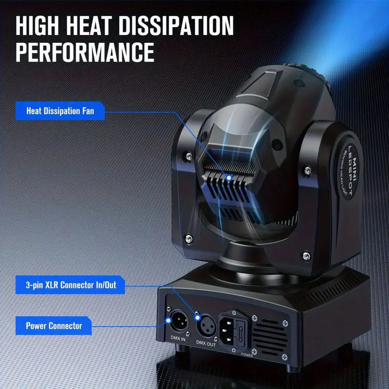 Baisun 80W Professional LED Stage Light DMX 512 Sound Control DJ Party Disco Light Wedding Party Birthday Ambient Light Christma