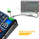 Freeboss 16 Effect 6 Channels Mixing Desk USB Play Record Bluetooth Audio Mixer 3 Band EQ Professional Sound Table Console SMR6