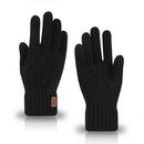 Winter Touch Screen Knitted Warm Glove Outdoor Anti Slip Cycling Driving Cold Proof Five Finger Glove Fashion Solid Glove Unisex