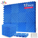 Studio Acoustic 12 Pcs, Self-adhesive Acoustic Insulation Wall Panels Foam Padding, Musical Recording Studio Home Decoration