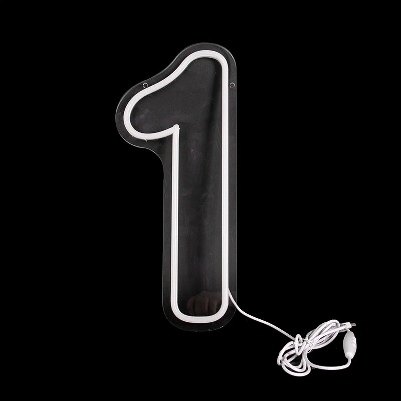 Neon Sign with Numbers for Birthday, Acrylic Lights