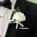 Bride Bouquet Wedding Accessories Silk Roses Artificial Flowers Bridesmaid Bouquet Groom Boutonniere Corsage Wedding Party Decor