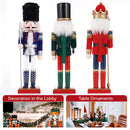 30CM Nutcracker Wooden Soldier Doll Puppet Creative Craft Holiday Christmas Gift Desktop Ornament New Year Home Decoration