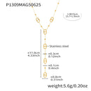 Nivora Fashion Long Chain Stainless Steel Necklacs For Women PVD Real Gold Plated Metal Female Collar Party Banquet Jewelry