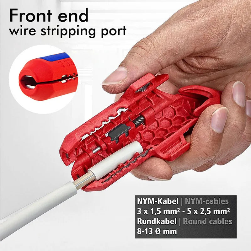 Multifunction Wire Stripper with Curved Handle, Cable Stripping Knife.