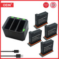 Batteries for DJI Osmo Action Camera Battery - 1300mAh Channel USB Charger bateria For DJI Osmo Action Camera Accessories. - 4Pcs