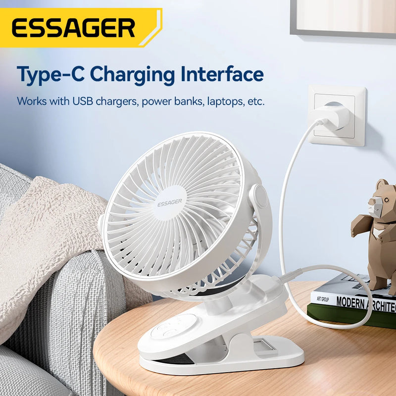 Portable Cooling Fan 3 Speed Ultra Quiet Powerful Mini Table Fans For Home Office